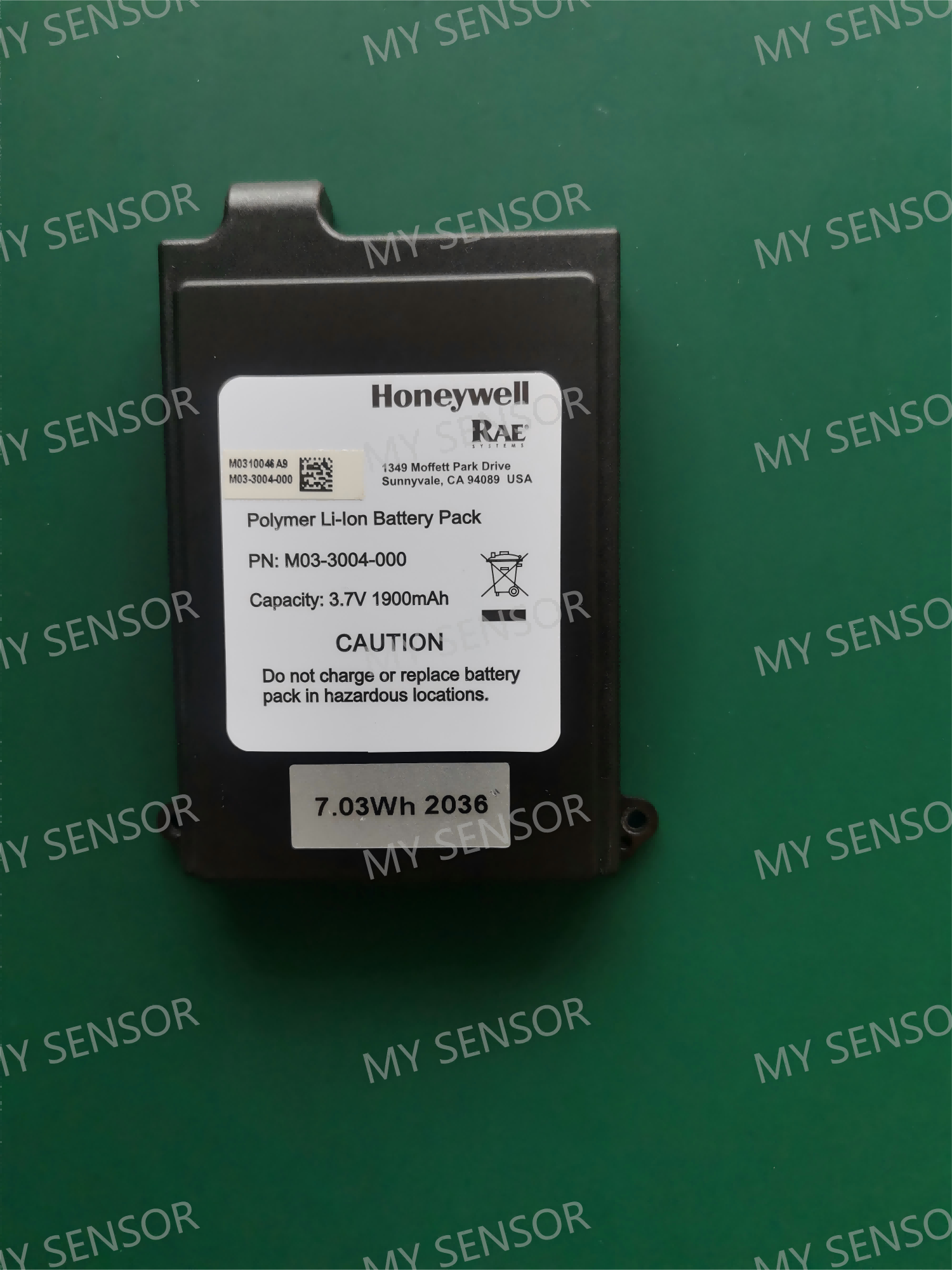 3.7V 1.9Ah Li-Ion Battery for RAE MicroRAE PGM-2680 Gas Detector